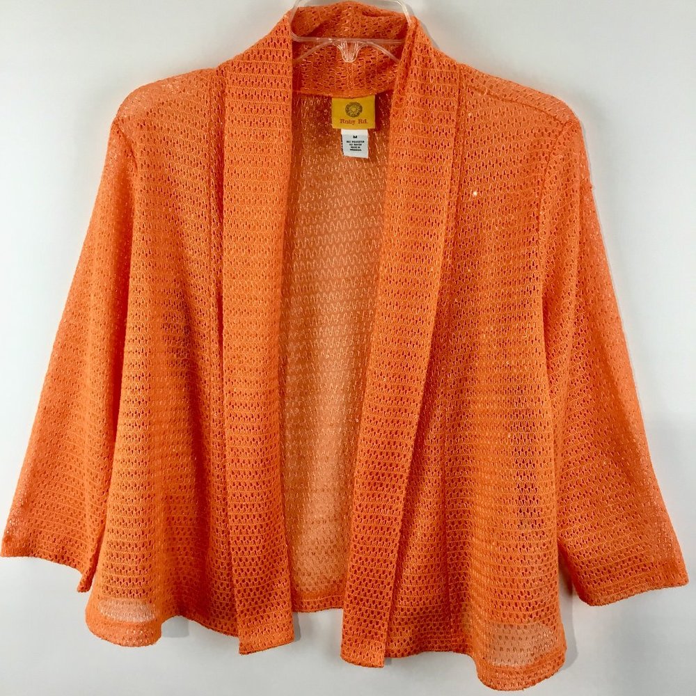 Ruby Rd Designer Open Front Long Sleeves Cover Up - image 2